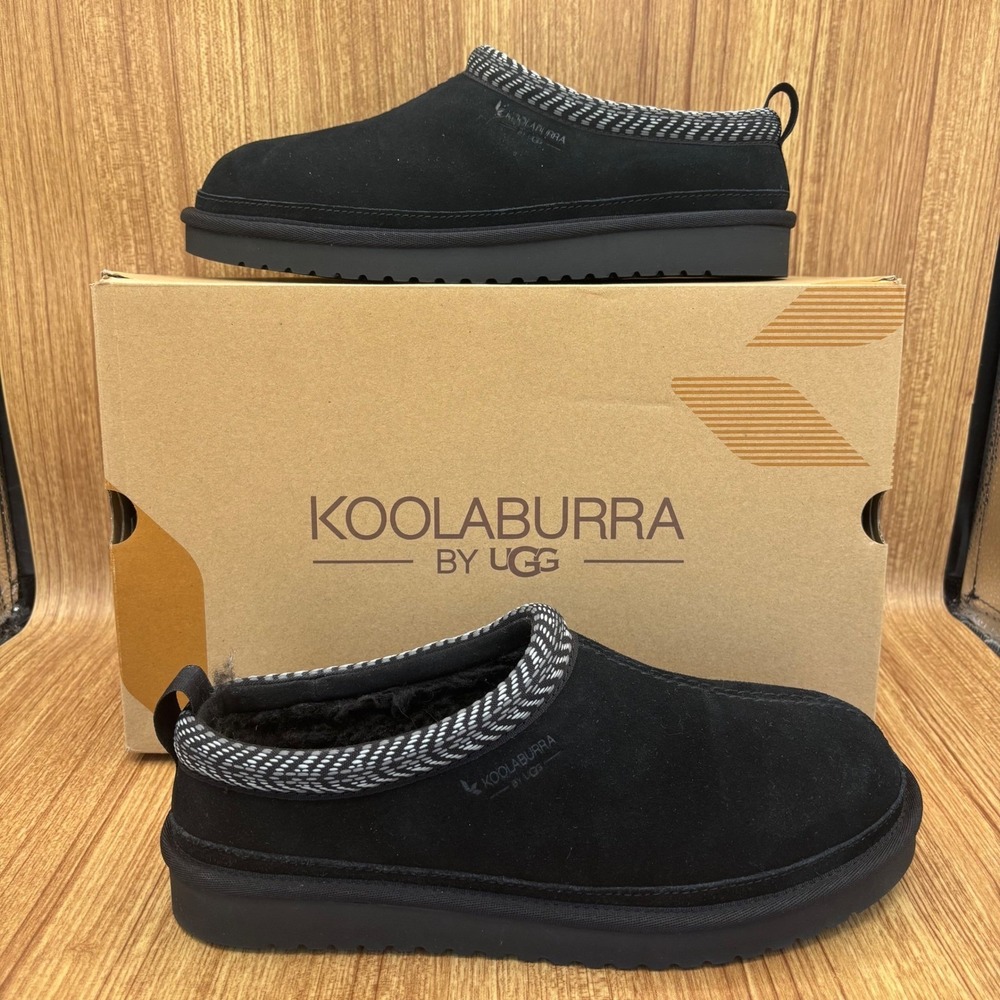 Koolaburra by UGG Burree Slipper Women Size‎ 9 Black Suede Faux Fur 1159730 NEW